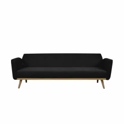 Schlafsofa, Breite: 212 cm, schwarz