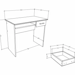 Schreibtisch »Arusa«, BxHxL: 85 x 75 x 50 cm