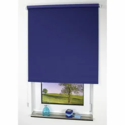 Seitenzug-Rollo, blau, Polyester