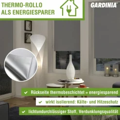 Seitenzug-Rollo, natur, Strukturiert, Thermo, Polyester