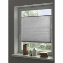 Seitenzug-Rollo, natur, Strukturiert, Thermo, Polyester