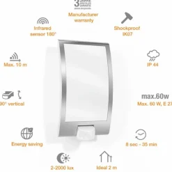 Sensor-Außenleuchte »L 22 S«, 60 W, inkl. Bewegungsmelder