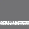 Serviette, Bon Appetit, 30 Stk., 33 x 33 cm, grau