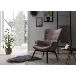 Sessel, Höhe: 92 cm, rose/schwarz
