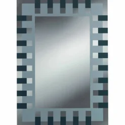 Siebdruckspiegel »Enzo«, rechteckig, BxH: 50 x 70 cm, anthrazit|silberfarben
