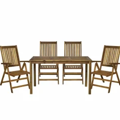 Sitzgruppe, Akazie, geeignet für den Garten