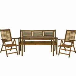Sitzgruppe, Akazie, geeignet für den Garten