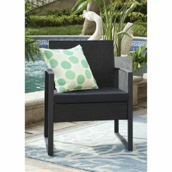 Sitzgruppe »GARTEN«, Polyrattan/Metall/Polywood, anthrazit/grau