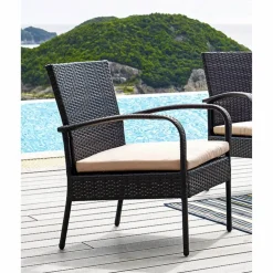 Sitzgruppe, polyrattan|stahl|polywood, grau|beige