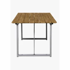 Sitzgruppe, 1 Tisch + 1 Sitzbank, Akazie, natur/grau