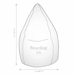 Sitzsack »Beanbag ALFA XXL«, gelb, BxH: 80 x 130 cm