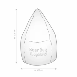 Sitzsack »BeanBag BRICKS XL«, bunt, BxH: 70 x 110 cm