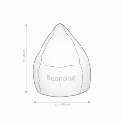 Sitzsack »BeanBag EASY L«, grün, BxH: 70 x 90 cm