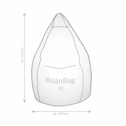 Sitzsack »BeanBag EASY XL«, orange, BxH: 70 x 110 cm