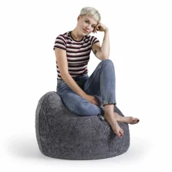 Sitzsack »BeanBag FLUFFY XL«, grau, BxH: 70 x 110 cm