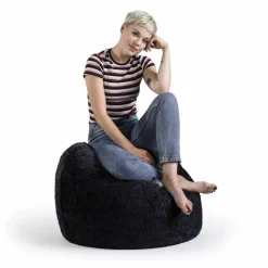 Sitzsack »BeanBag FLUFFY XL«, schwarz, BxH: 70 x 110 cm