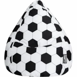 Sitzsack »BeanBag FUSSBALL XL«, schwarz, BxH: 70 x 110 cm