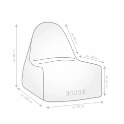 Sitzsack »Boogie FELT«, anthrazit, BxHxT: 70 x 100 x 80 cm