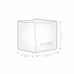 Sitzsack »Cube SCUBA«, schwarz, BxHxT: 40 x 40 x 40 cm