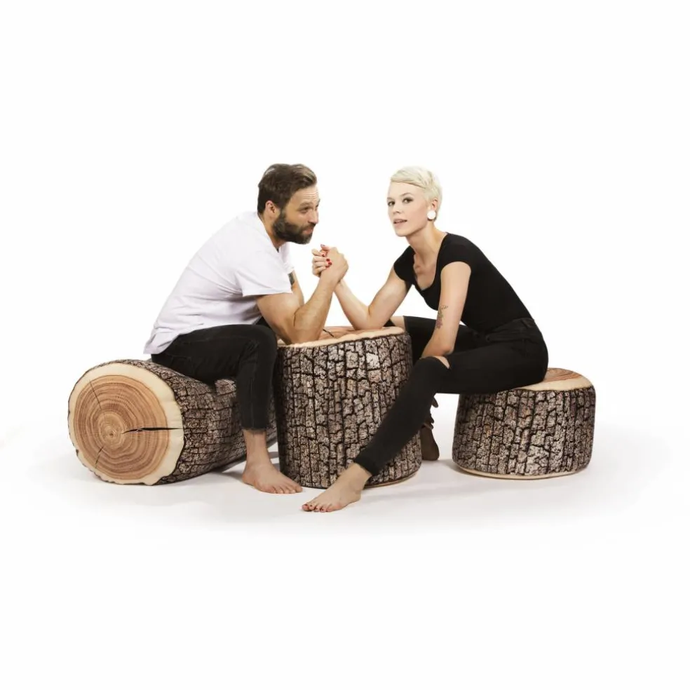 Sitzsack »DotCom WOOD«, natur, Ø 50 cm