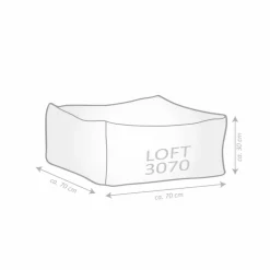 Sitzsack »Loft CUBA«, braun, BxHxT: 70 x 70 x 30 cm