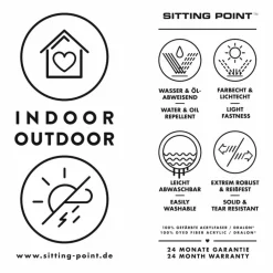 Sitzsack »Twist OUTSIDE«, blau, BxHxT: 70 x 60 x 180 cm