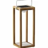 Solarleuchte, Höhe: 53 cm, weiß, teakholz