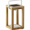 Solarleuchte, Höhe: 28 cm, weiß, teakholz