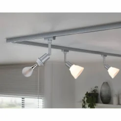 Spot »URail«, BxHxL: 4,4 x 16,3 x 4,4cm, chromfarben