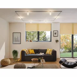 Spot »URail«, BxHxL: 8 x 7,3 x 8cm, transparent/chromfarben/weiß
