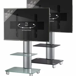 Standfuß »Tosal«, BxH: 60 x 100 cm, Aluminium/Einscheiben-Sicherheitsglas