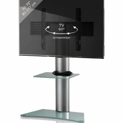 Standfuß »Zental«, BxH: 80 x 117 cm, Aluminium/Einscheiben-Sicherheitsglas
