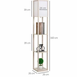 Standleuchte, Höhe: 160 cm, Gestell aus MDF