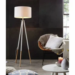 Stehleuchte »BIDFORD«, holz, stahl
