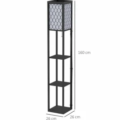 Stehleuchte, Höhe: 160 cm, Gestell aus MDF