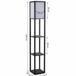 Stehleuchte, Höhe: 160 cm, Gestell aus MDF