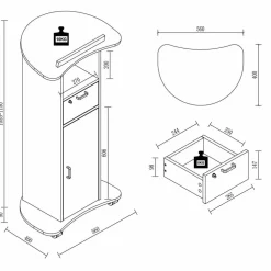 Stehpult »Redola«, BxL: 56 x 110 cm