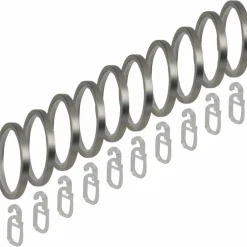 Stilring, mit Faltenlegehaken, Nickel, 10 Stück, 20 mm