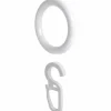 Stilring, mit Faltenlegehaken, Kunststoff, weiß