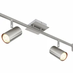 Strahler, 6-flammig, Metall, nickelfarben matt