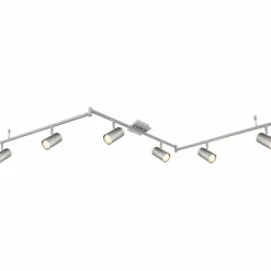 Strahler, 6-flammig, Metall, nickelfarben matt