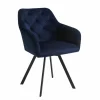 Stuhl, Höhe: 85 cm, blau/schwarz