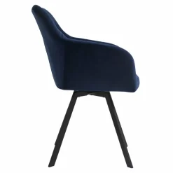 Stuhl, Höhe: 85 cm, blau/schwarz