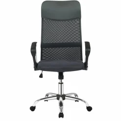 Stuhl, Höhe: 111 cm, grau/chromfarben/schwarz