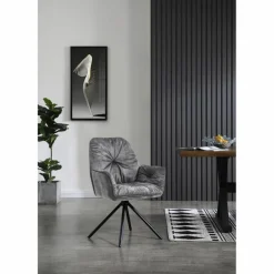Stuhl, Höhe: 90 cm, grau/schwarz