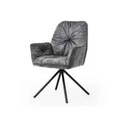 Stuhl, Höhe: 90 cm, grau/schwarz