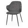 Stuhl, Höhe: 83 cm, grau/schwarz, 2 stk