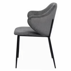 Stuhl, Höhe: 83 cm, grau/schwarz, 2 stk