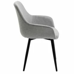 Stuhl, Höhe: 86 cm, hellgrau/schwarz, 2 stk