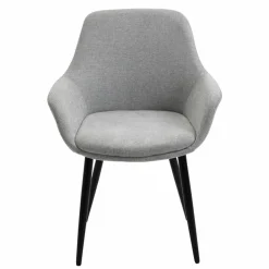 Stuhl, Höhe: 86 cm, hellgrau/schwarz, 2 stk